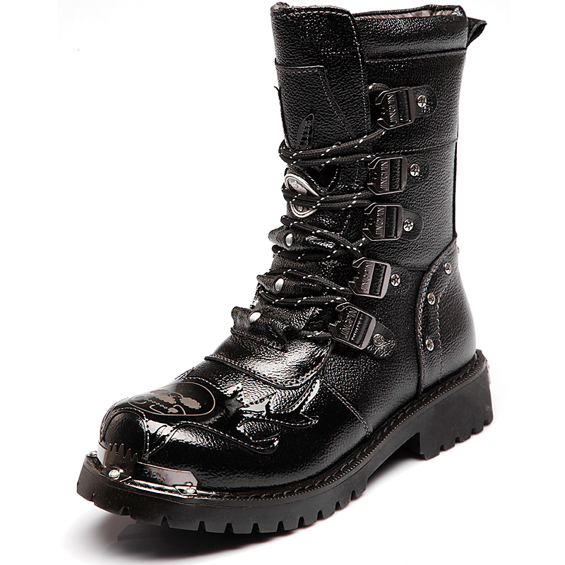 Leather Work Youtube - Men's Combat Boots New Winter High