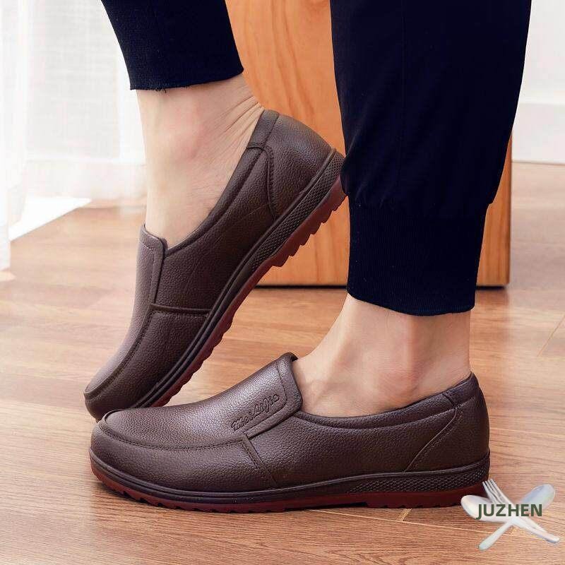 Men's Kitchen Work Shoes Short - Leather Work Youtube ulasan dan harga