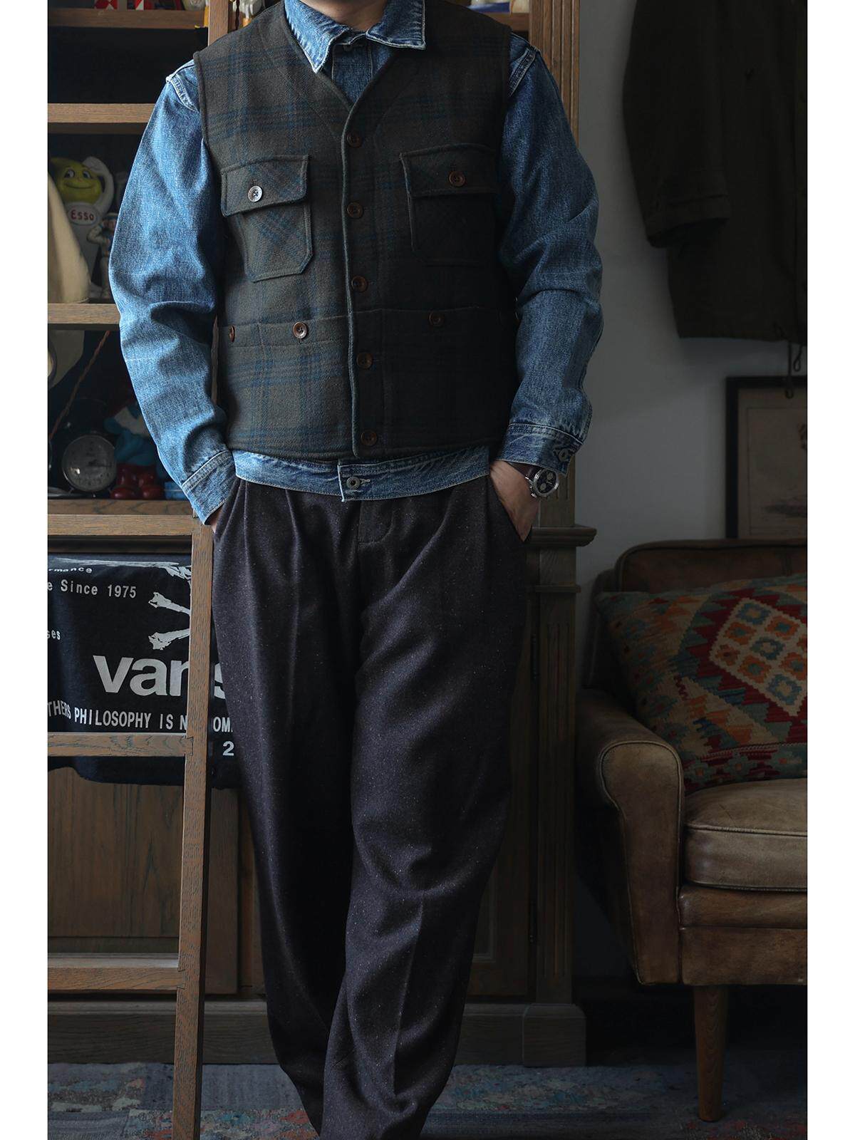 Secondorder FW24 6 Pockets Wor - Leather Work Vest For Men ulasan dan harga
