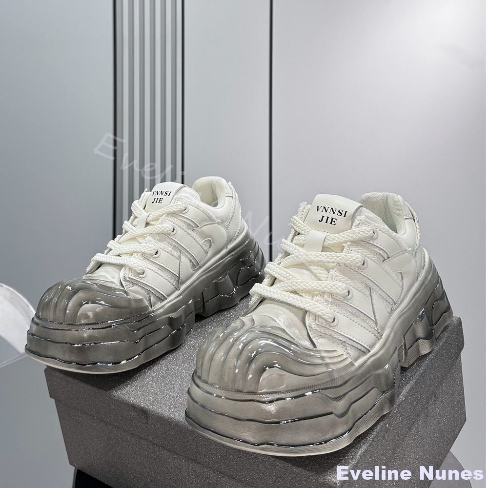 Thick-soled Chunky Sneakers Me - Unique Leather Work ulasan dan harga