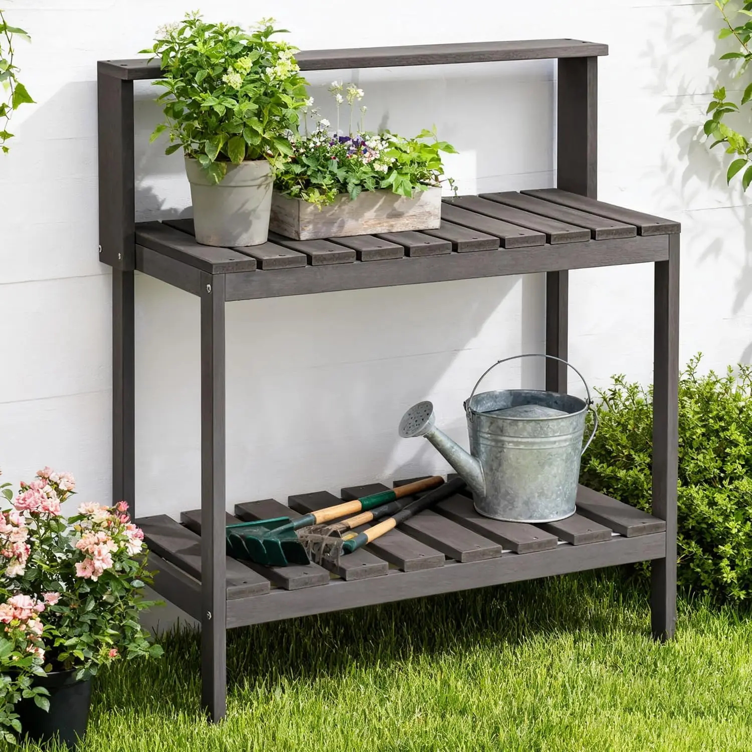 Outdoor Potting Bench, HDPE Pa - Leatherwork Bench ulasan dan harga