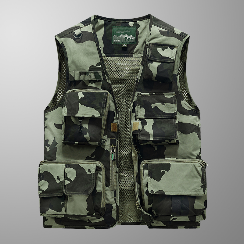 Embroidered Vest Fishing Cloth - Leather Work Vest For Men ulasan dan harga