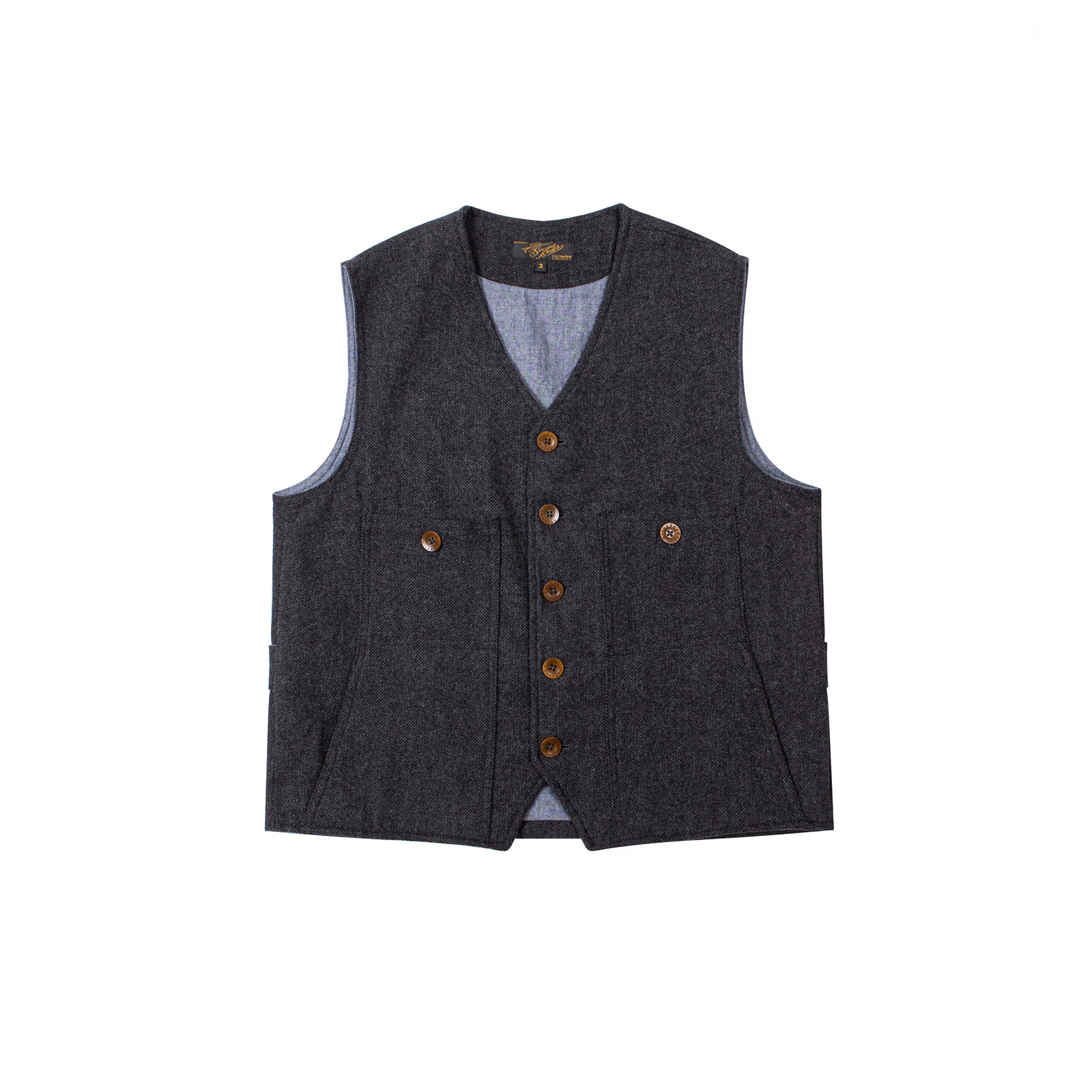 Secondorder FW24 Vintage Wool  - Leather Work Vest For Men ulasan dan harga