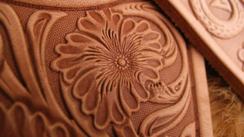 Tang dynasty flower Hand-work  - Unique Leather Work ulasan dan harga