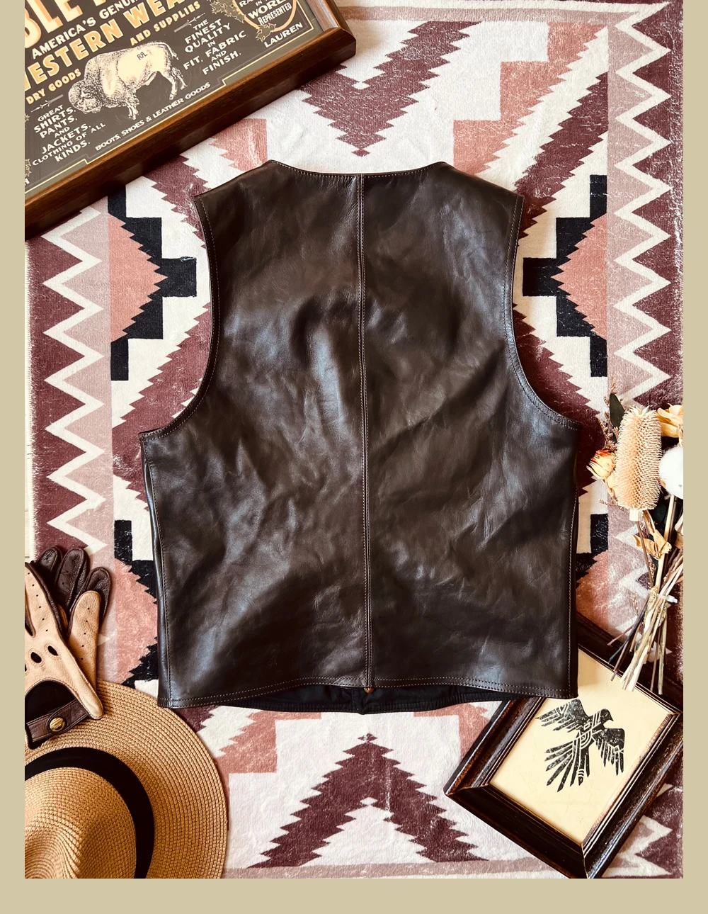 YR!Free shipping.Japanese Vint - Leather Work Vest For Men ulasan dan harga