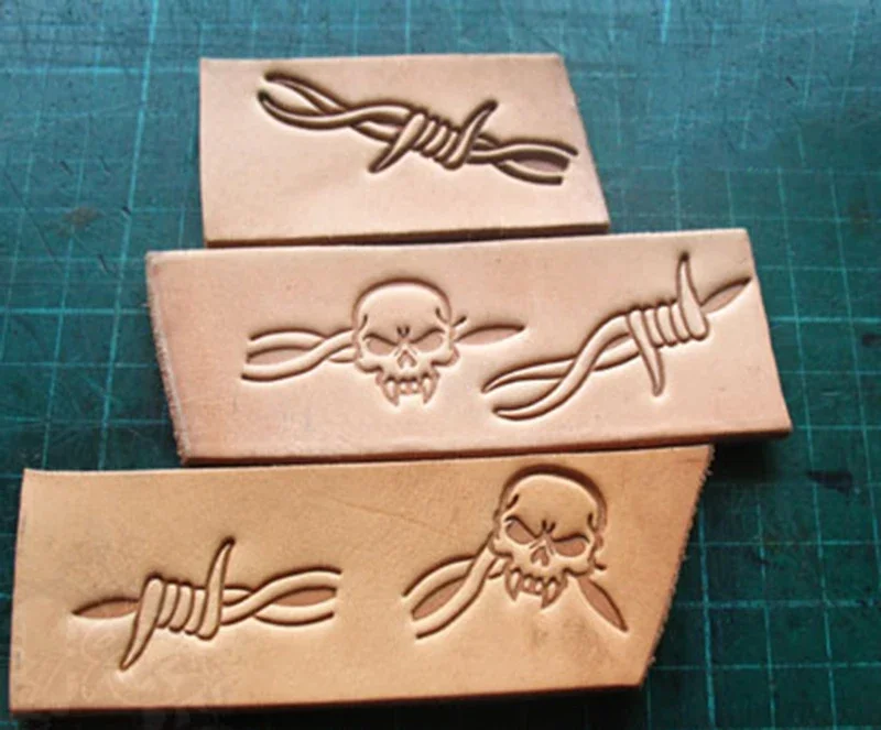 5pcs Thorns and skull pattern  - Unique Leather Work ulasan dan harga