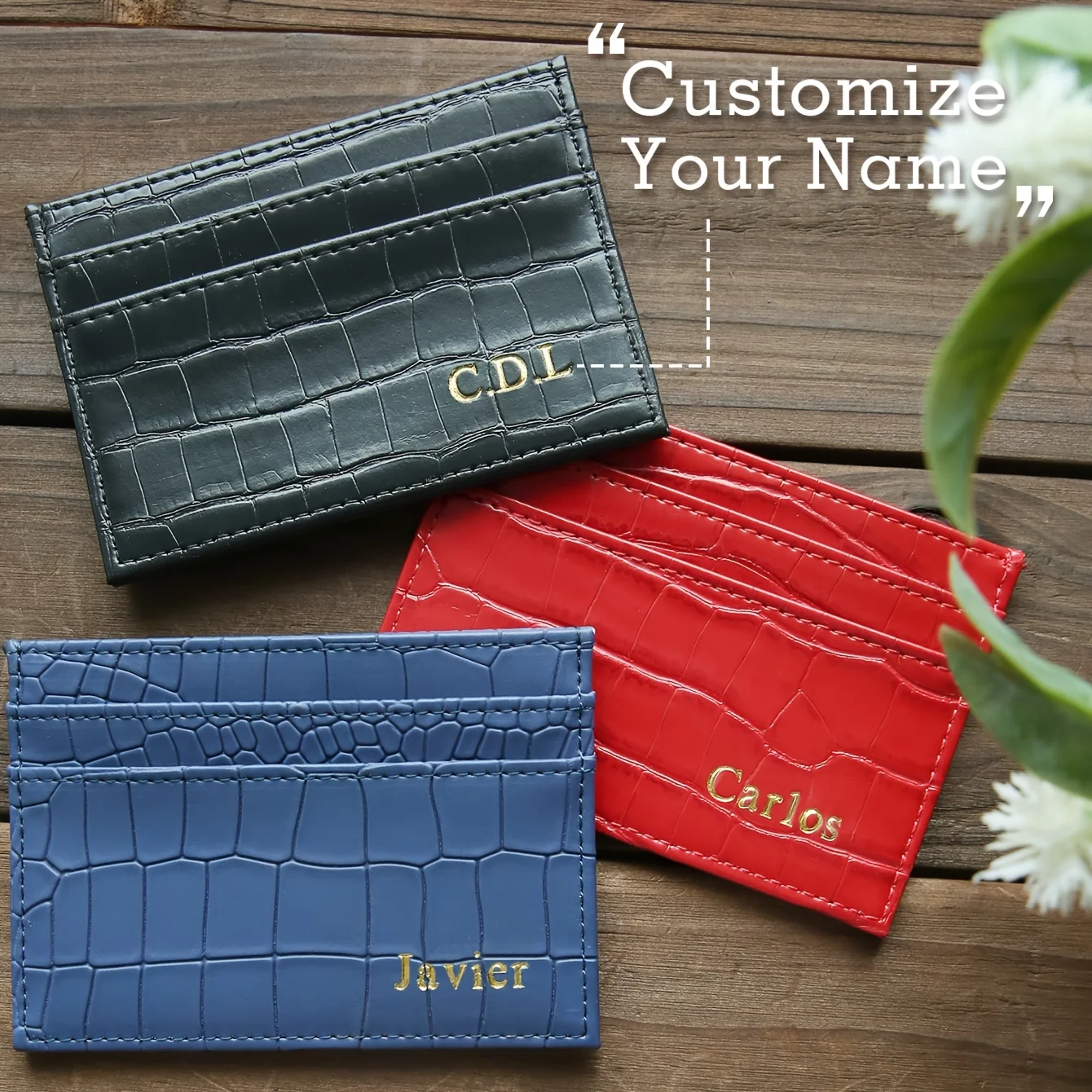 1PC Custom Name Faux Crocodile - Leatherwork Embossing ulasan dan harga