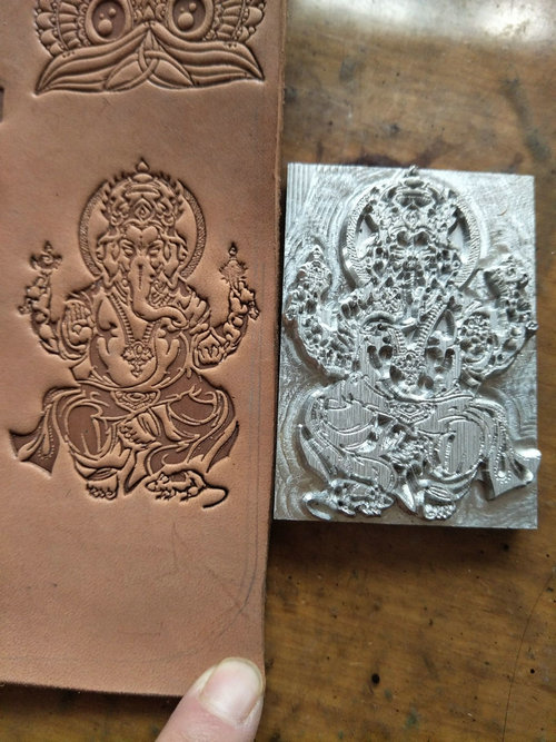 Ganesha pattern Hand-work uniq - Unique Leather Work ulasan dan harga