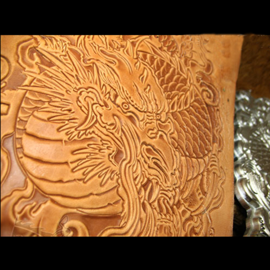 Dragon pattern Hand-work uniqu - Unique Leather Work ulasan dan harga