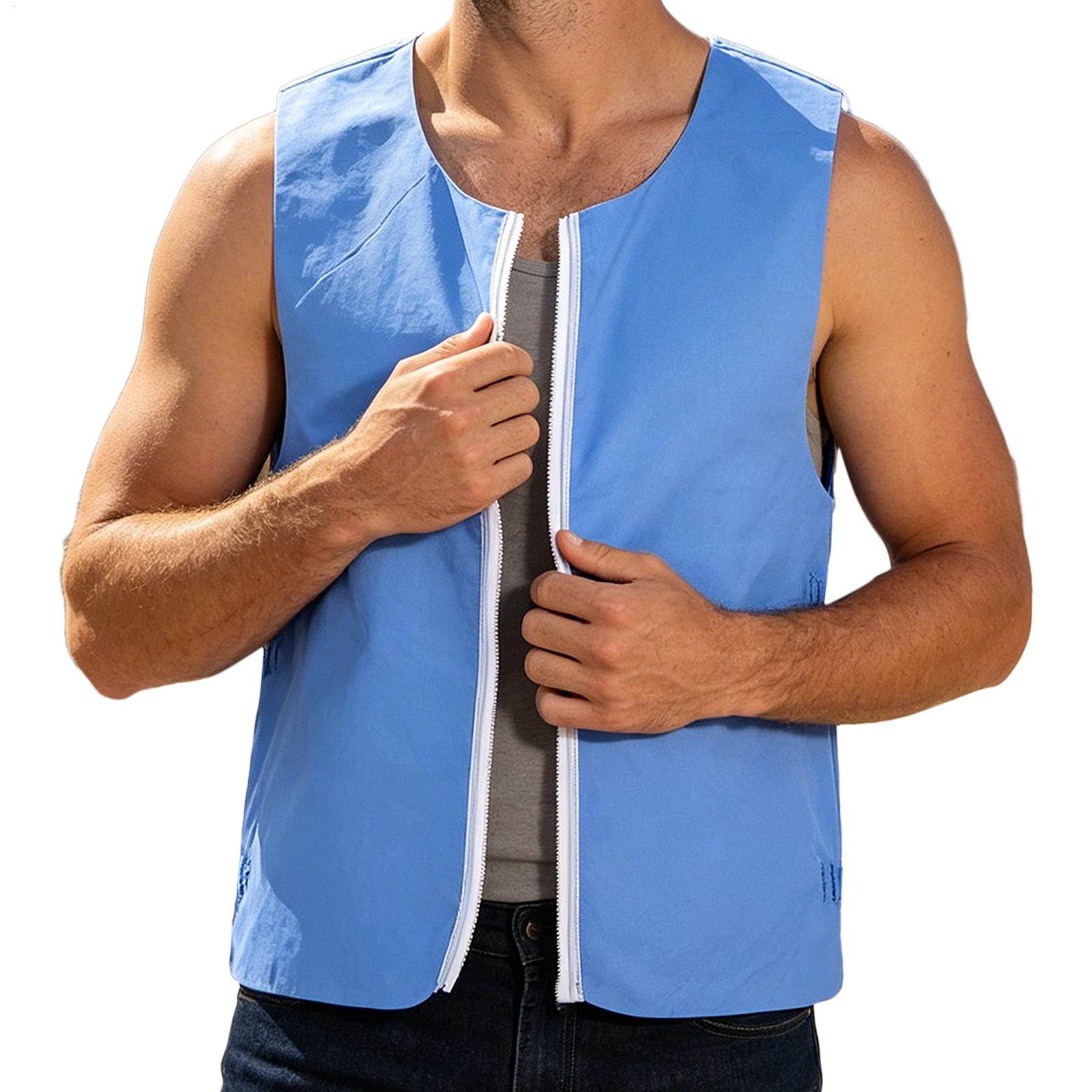 Cooling Vest Reusable Long-Las - Leather Work Vest For Men ulasan dan harga