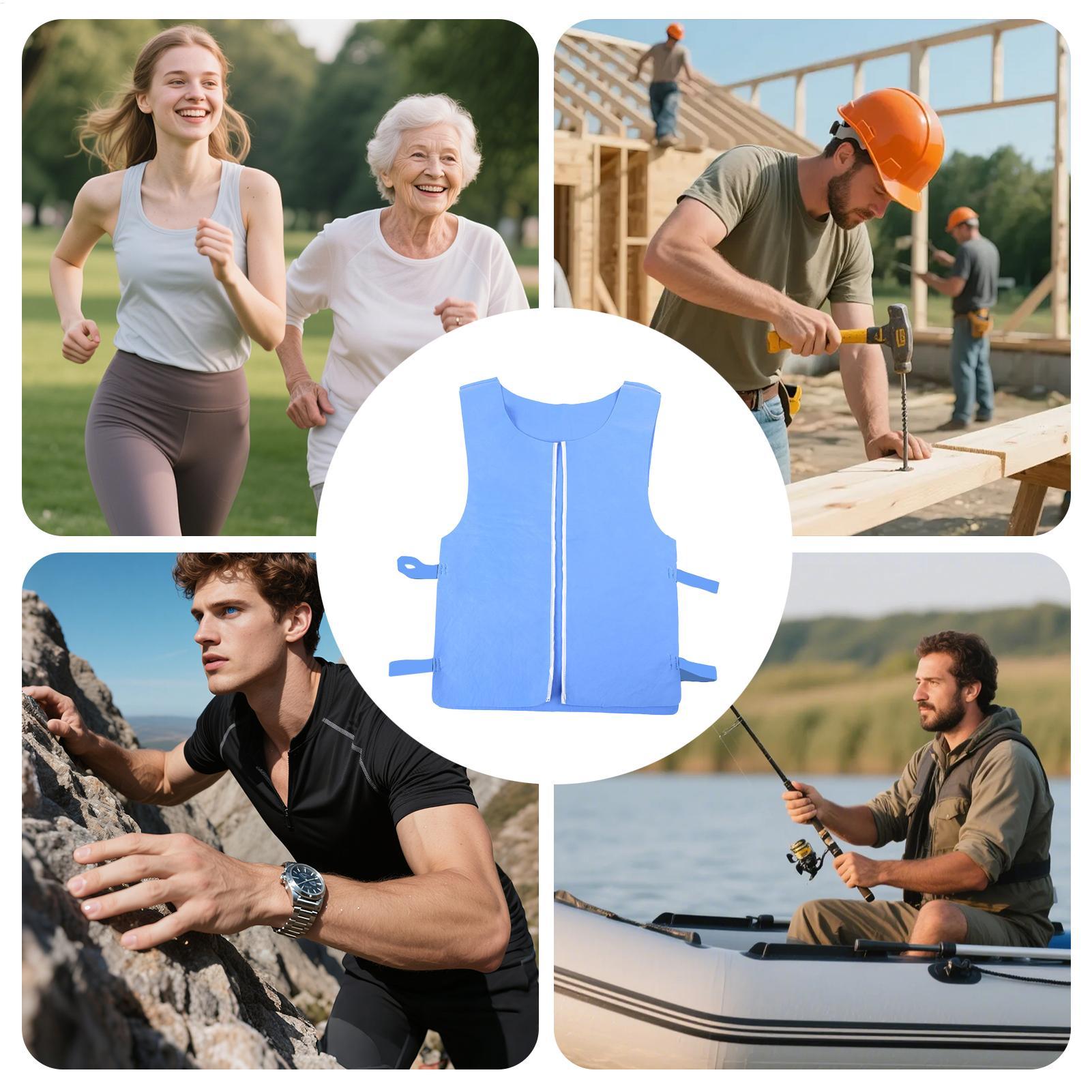 Cooling Vest Reusable Long-Las - Leather Work Vest For Men ulasan dan harga
