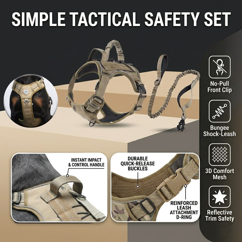 Tactical Dog Harness No Pull A - Leather Work Vest For Men ulasan dan harga