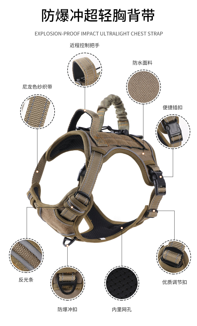 Tactical Dog Harness No Pull A - Leather Work Vest For Men ulasan dan harga